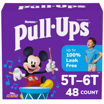Pull-Ups Boys' Potty Training Pants, Size 5T-6T Training Underwear (50+ Lbs), 48 Count