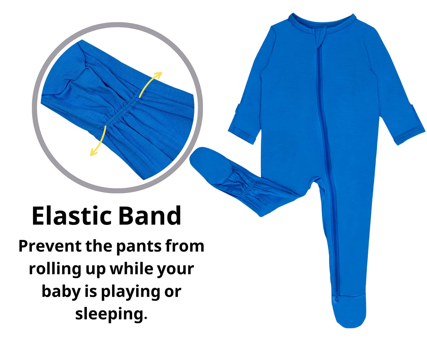 Guisby Neutral Baby Pajamas,Rayon Footed Pajamas With Zipper Sleep And Play, Pack Of 3 Newborn