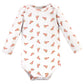 Hudson Baby Unisex Baby Cotton Long-Sleeve Bodysuits, Pizza, 6-9 Months