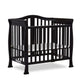 Dream On Me Addison 4-In-1 Convertible Mini Crib In Black, Greenguard Gold Certified, Non-Toxic Finishes, Built Of New Zealand P