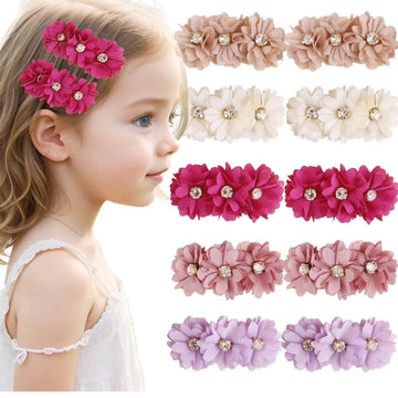 Flower Hair Clip BFNAAgirl Baby Girl Hair Bows Hair Accessories Alligator Clips for Infants Toddlers Gift (FJ10, one size)
