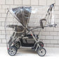 Aligle Weather Shield Double Popular For Swivel Wheel Stroller Universal Size Baby Rain Cover/Wind Shield Deal (Black)