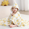 Usbettas Muslin Baby Hooded Towel, Ultra Soft And Highly Absorbent Toddler Bath Towel, 100% Muslin Cotton Bath Wrap For Babies -