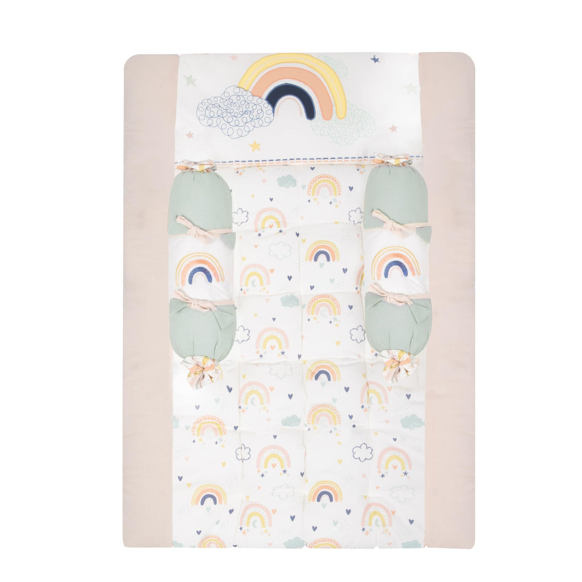 Abracadabra Cotton Bedding Set (3 Pieces, 02 Years, 88 Cm X 60 Cm, Rainbow, Multicolor)