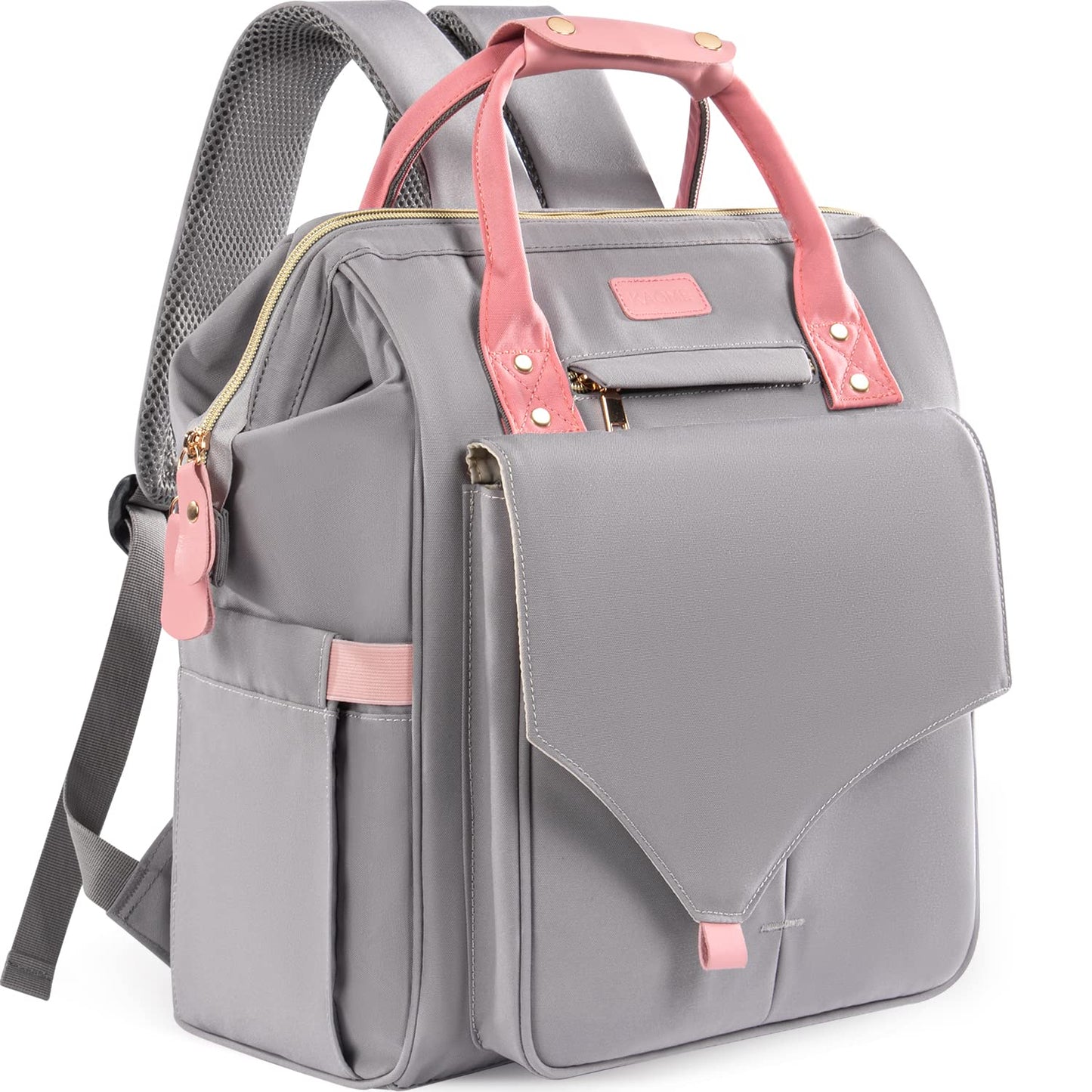 Kaome Diaper Bag Backpack, Upgraded Large Capacity Multifunction Nappy Bags, Waterproof Baby Bag Floral Insulated Sturdy Travel