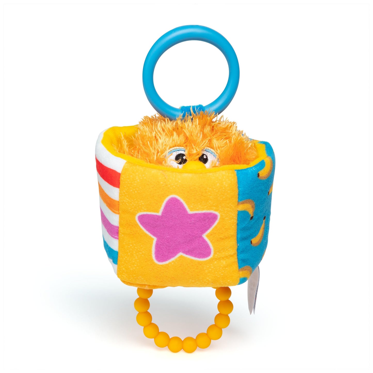 Ms. Rachel Official Herbie Sensory Take-Along Toy, Baby Swing & Baby Stroller Teething Toys w/Rattle & Clip, Toddler Toys for Gi