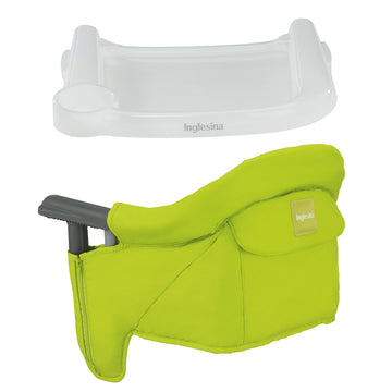 Inglesina Fast Table Chair - Lime + Fast Dining Tray - Portable High Chair For Baby & Toddlers, Infant 6-36 Months - Fits Tables