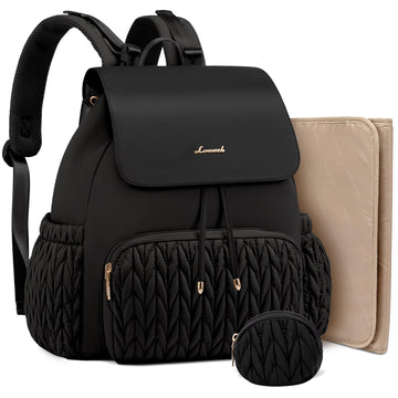 Lovevook Diaper Bag Backpack, Small Cute Baby Bag, Stylish Water-Resistant Travel Bag For Mom, Baby Backpack With Changing Pad,
