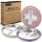 SPMKTQK 3 Pack Stainless Steel Kids Plates with Suction, 8.1    Divided Toddler & Baby Plates, Non Slip Metal Plates for Kids, R