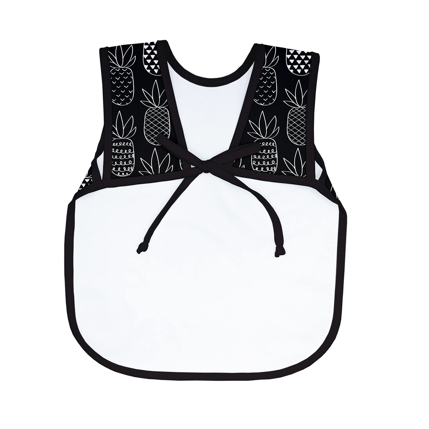 Bapronbaby Pineapple Monochrome Bapron - No Neck Tie Safer Bib For Baby & Toddler - Soft Waterproof Stain Resistant - Machine Wa