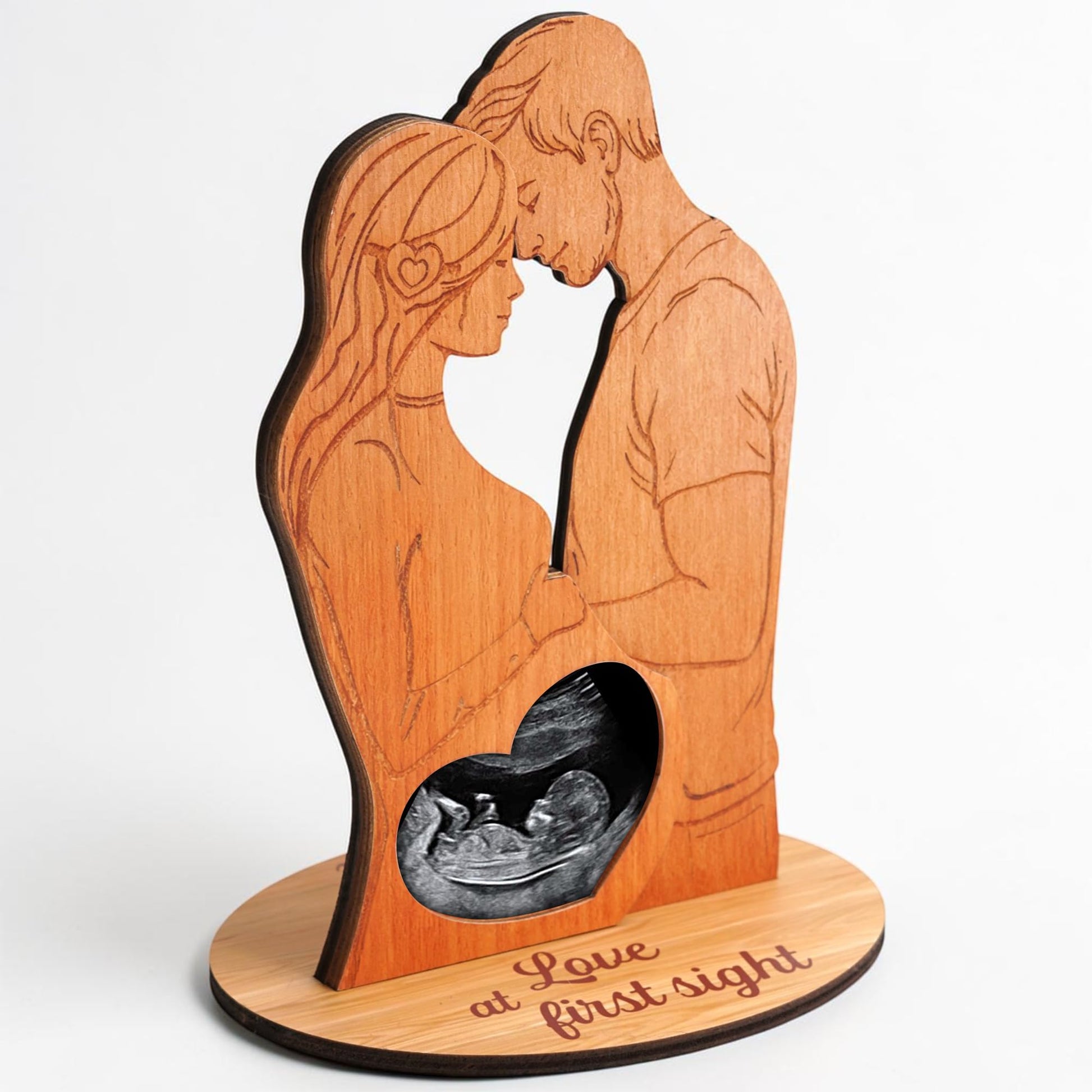 KATINAT Love at First Sight Sonogram Picture Frame, Sonogram Photo Frame - Mothers Day Gifts for Expecting Moms | Pregnant Wife 