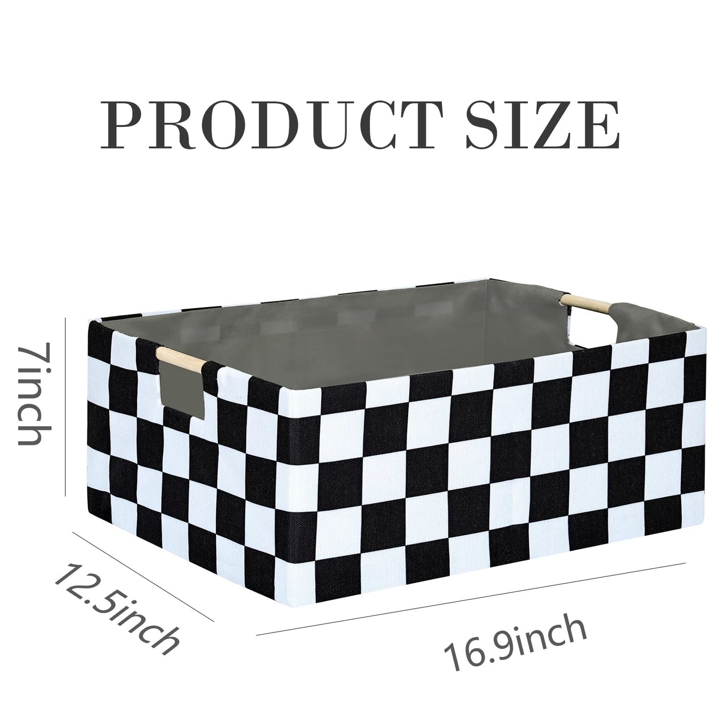 Checkered Storage Basket Room Decor Gifts Basket Foldable Nursey Box Kids Hamper Storage Cube for Women Closet Organizer Boys Ca