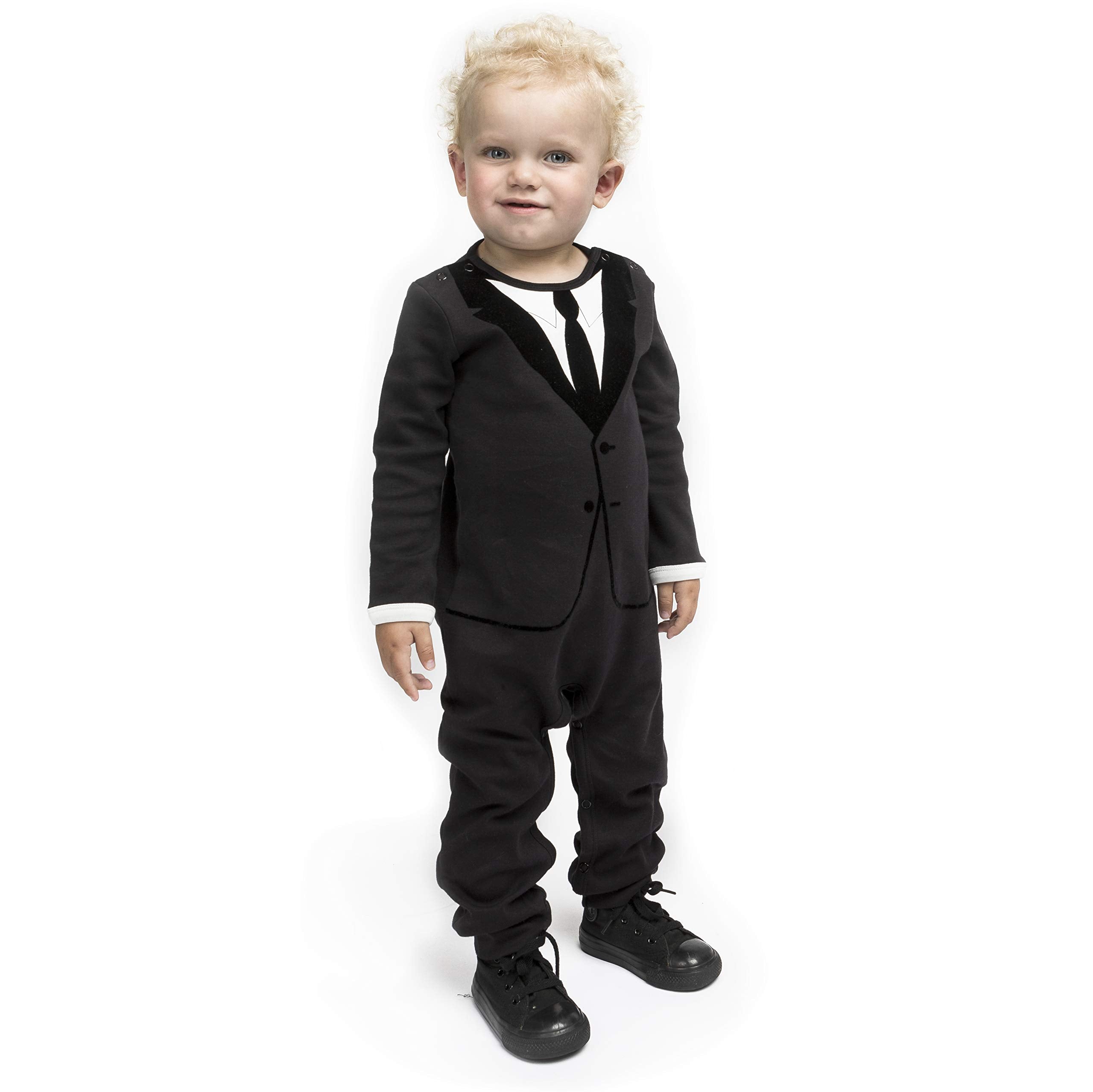 The Tiny Universe Baby Boy Onesie Dress Suit & Tie - Baby Romper, Form – Cutebab WBBAPB07NC6121R