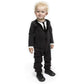 The Tiny Universe Baby Boy Onesie Dress Suit & Tie - Baby Romper, Formal Body Suit, Jumpsuit Gentleman Outfit - Original Swedish