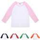 Creator Toddler Baby Girls Boys Long Sleeve Shirts Raglan Shirt Baseball Tee Cotton T-Shirt Pink