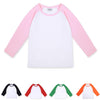 Creator Toddler Baby Girls Boys Long Sleeve Shirts Raglan Shirt Baseball Tee Cotton T-Shirt Pink