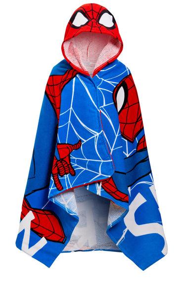 Spider-Man Hooded Towel 100% Cotton Dress Up Avengers Poncho Kids Bath Beach Towel Swimming Wrap Boys Changing Robe
