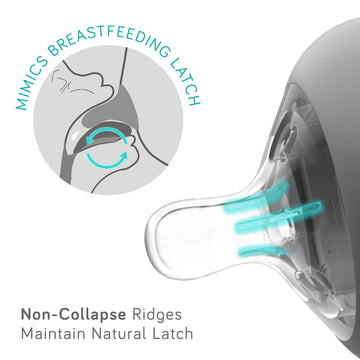 Nanobebe Nipples Baby Bottle Nipples, Silicone Nipple, Triple Vented, Ready To Use, 4-Pack, Preemie