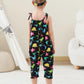 Lindanina Toddler Baby Girls Romper Dinosaur Sleeveless Jumpsuit Summer Cute Clothes Adjustable Tie-Up Strap 12-24 Months Infant