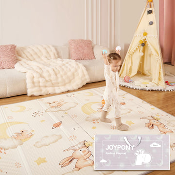 Joypony Baby Play Mat 71X59 Inches, Foldable Play Mats For Babies And Toddlers, Waterproof & Anti-Slip Portable Baby Floor Mat F
