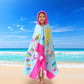 Voova & Movas Hooded Beach Towels For Kids | Soft Thick Absorbent Cotton Beach | Pool | Bath Towels For Ages 3-10, Narwhal Whale