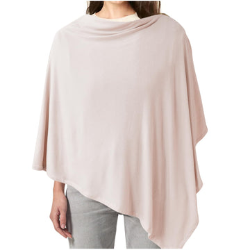 Konssy Knit Nursing Cover For Breastfeeding, 360 Full Privacy Breathable Breastfeeding Cover, Multi-Use Carseat Canopy (Blush Be
