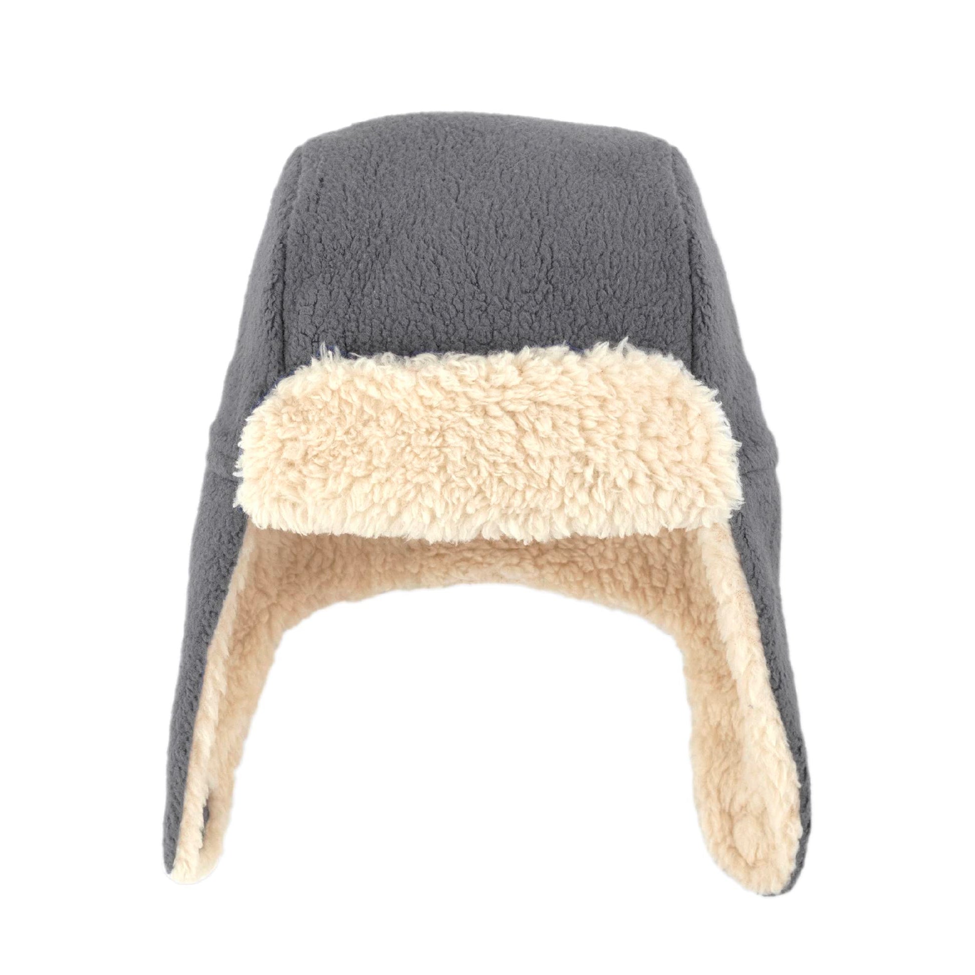 Zutano Boys and Girls Cozie Fleece Furry Winter Baby and Toddler Hat, Gray, 24M