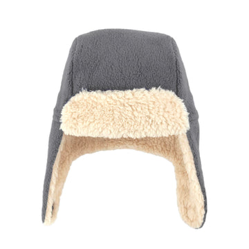 Zutano Boys and Girls Cozie Fleece Furry Winter Baby and Toddler Hat, Gray, 24M
