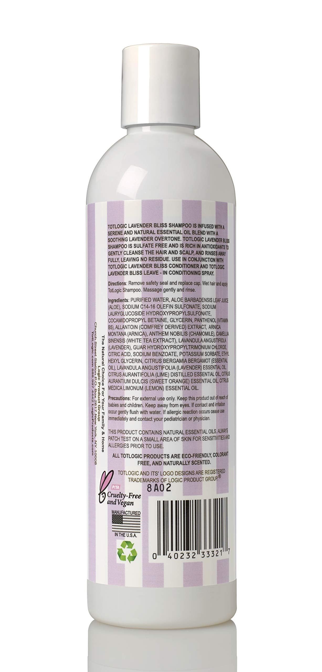 Totlogic Sulfate Free Baby Shampoo- Lavender Bliss Hair Care, 8 Oz, No Phthalates, No Formaldehyde, Infused With Natural Antioxi