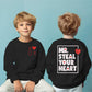 Modntoga Toddler Baby Boy Valentines Day Sweatshirt Mr Steal Your Heart Graphic Shirt Long Sleeve Funny Letter Pullover Tops (Bl