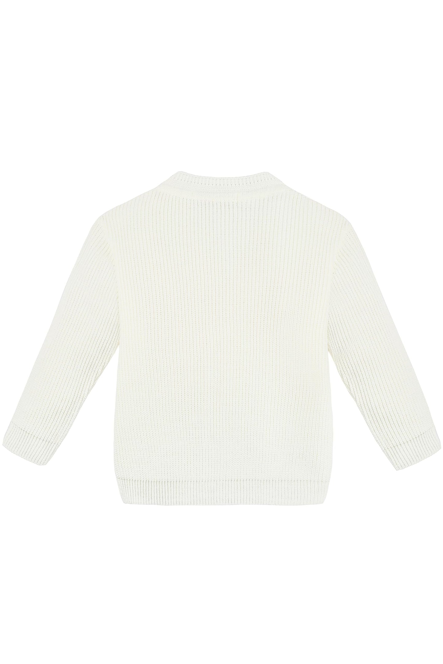 Lilax Baby Boys Basic Long Sleeve V-Neck Classic Knit Cardigan Sweater (Cream, 3-6 Months)