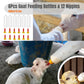6Pcs Goat Feeding Bottles 400 Ml/13.5 Oz And 12 Nipples, Lamb And Kid Bottle, Livestock Baby Bottle For Sheep,Lamb,Calf And Othe