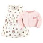 Hudson Baby Baby Girls Hudson Infant And Toddler Girl Cotton Cardigan Set, Sweet Bakery Casual Dress, Sweet Bakery, 2-3T Us