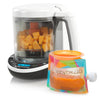 Baby Brezza Small Baby Food Maker Set - Cooker And Blender In One To Steam And Puree Baby Food For Pouches - Make Organic Food F