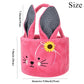 Onglyp Easter Basket Plush Easter Bunny Tote Bags Cute Rabbit Design Personalized Easter Bucket For Kids Carrying Gift And Eggs