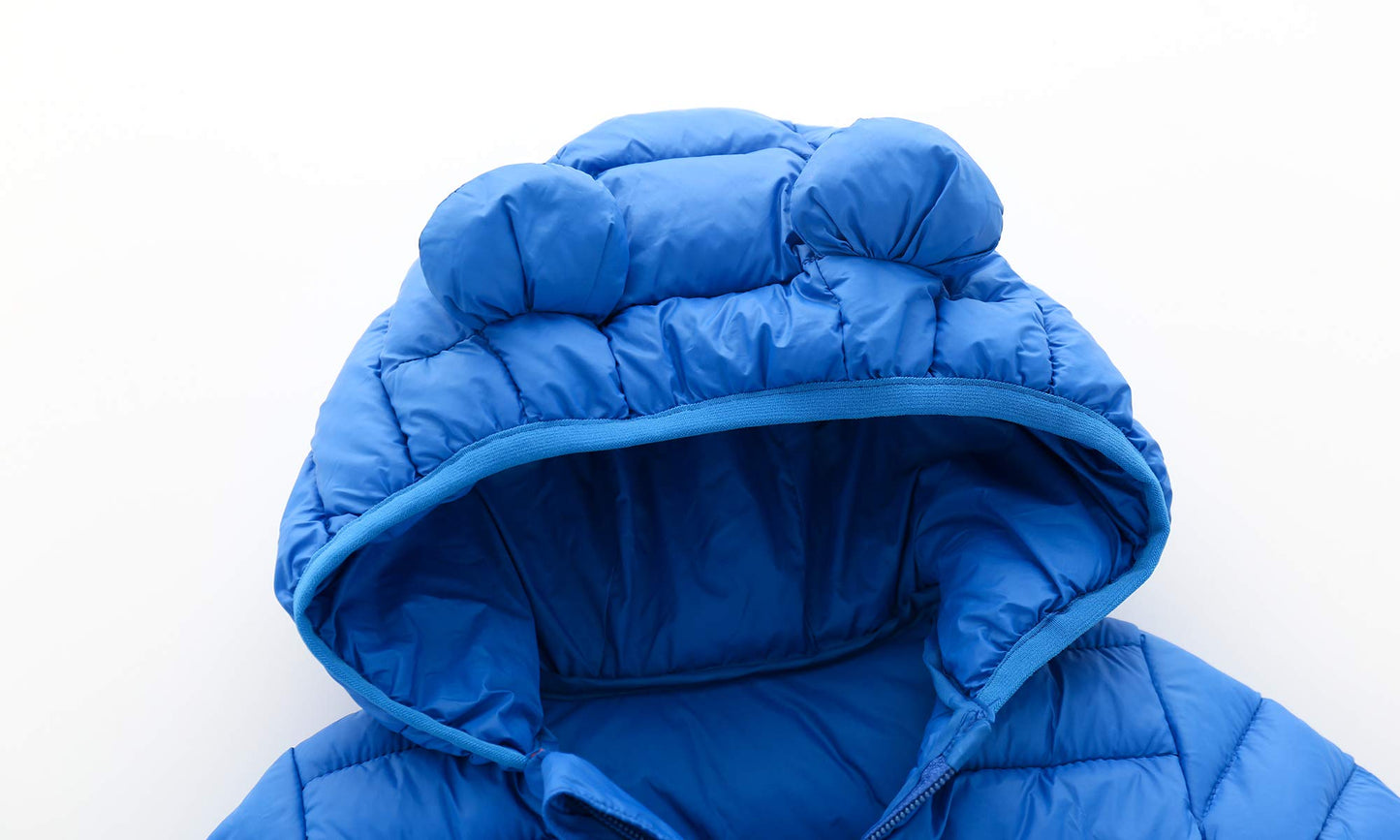 CECORC Winter Coats for Kids with Hoods Light Puffer Jacket for Girls, Boys | Baby, Infants, Toddlers, 12-18 Months,Blue