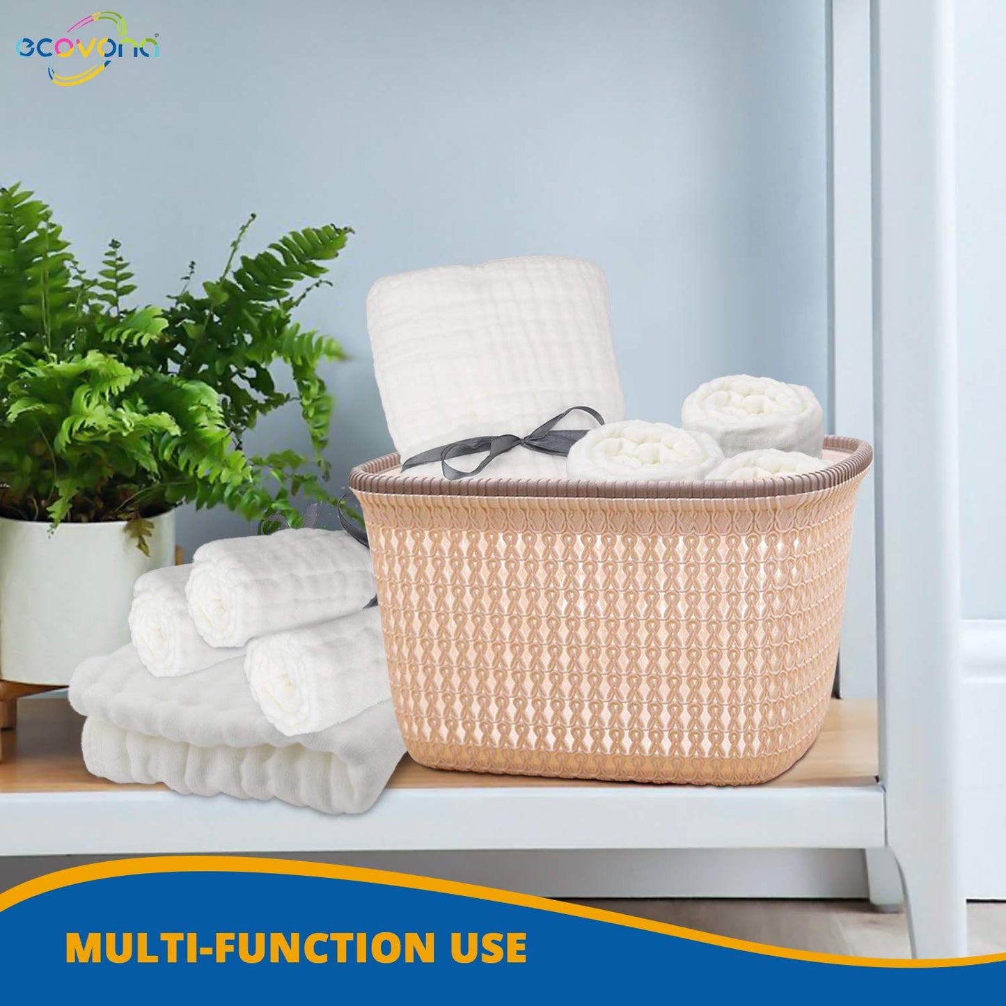 Muslin Burp Cloth For Baby Boys And Girls (6 Pack) | Cotton Newborn Essential Must Have Item | White Unisex Design | Super Soft