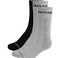 Fuaark Legacy Crew Men Socks Breathable Cotton (Gry3 Pack Of 3)