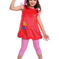 Disguise Peppa Pig Costume for Girls, Deluxe Official Nick Jr Character Jumpsuit Dress and Laplander Peppa Hat, Toddler Size Sma