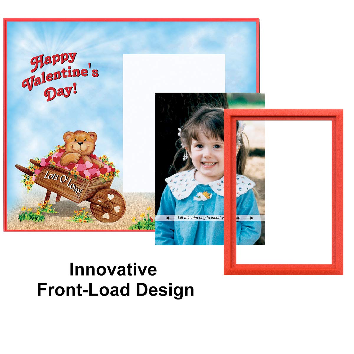 Happy Valentine'S Day Gift For Grandma, Grandpa, Nana, Aunt Or Uncle, 'Lot'S O' Love Valentines' Photo Frame, Tabletop Size 8.