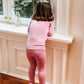 Vaenait Baby Kids Long Sleeve Modal Sleepwear Pajamas 2Pcs Set Modal Purplepink L