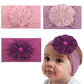 Syga Pack Of 3 Baby Headband Nylon Flower Soft Stretchable Hairband For Newborn Infant Toddler Kids For 03 Year (Pink, Taro Pur