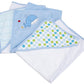 Spasilk Hooded Towel Set For Newborn Boys And Girls, Soft Terry Baby Towels, Baby Bath Essentials, Ideal, Blue Whale, Pack Of 3
