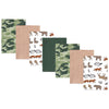 Hudson Baby Unisex Baby Cotton Flannel Burp Cloths, Animal Adventure 7 Pack, One Size