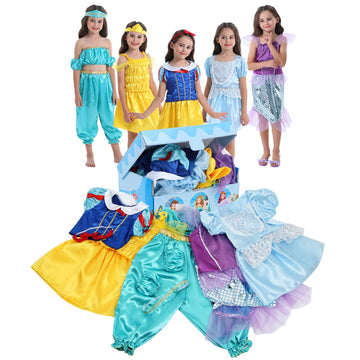 Vgofun Princess Dresses For Girls - Dress Up Clothes For Toddler Girl Pretend Play Gift For 3-6 Year Halloween Christmas Birthda