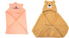 CTMKIDS Baby Wrap with Cap for Kids 74x74 cm  Peach & Baby Hooded Cum Wrap Blanket for Kids 92x66 cm  Camel
