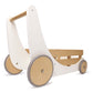 Kinderfeets 2-In-1 Wooden Cargo Walker Cart Wagon With Adjustable Rubber Wheels And Removable Basket For Children And Toddlers (