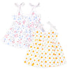 Kidbea Extra Soft Muslin Fabric Baby Girls Frock | Rainbow, Tiger, Mickey And Butterfly Print With Size 69 Months | Pack Of 4