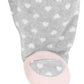 Simple Joys By Carter'S Baby Girls' Fleece Footed Sleep And Play, Pack Of 2, Grey Hearts/Lavender Floral, Newborn