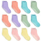 Tphon Kids Non Slip Toddler Girls Grip Socks 12 Pairs Anti Skid Sticky Socks For 5-7 Years Infants Baby Children
